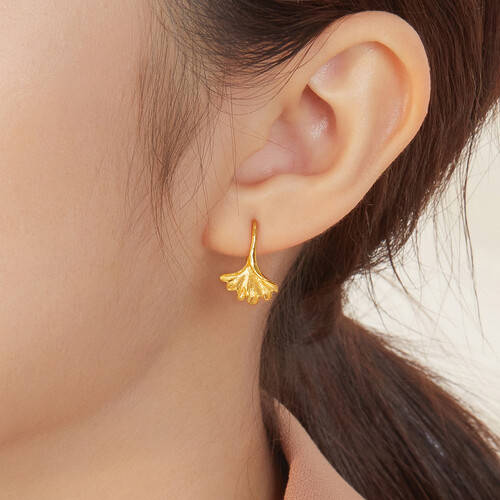 —六福珠宝 囍爱系列黄金耳环开元棋牌璀璨